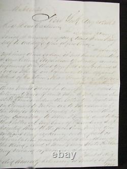CIVIL War 47th Ny Col Henry Moore Letter- Womanly Love, Menstruation & War News