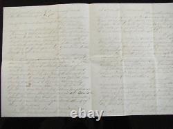 CIVIL War 47th Ny Col Henry Moore Letter- Womanly Love, Menstruation & War News