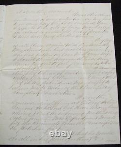 CIVIL War 47th Ny Col Henry Moore Letter- Womanly Love, Menstruation & War News