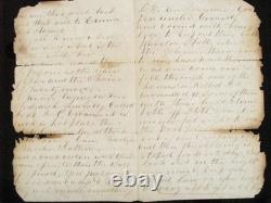 CIVIL War 48th Pennsylvania Miners Letter Fort Sedgwick, Va W Good Content