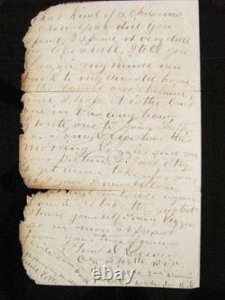 CIVIL War 48th Pennsylvania Miners Letter Fort Sedgwick, Va W Good Content