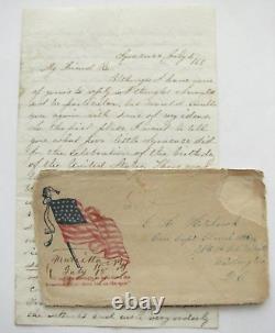 CIVIL War 4th Of July Celebration Ragmonkeys Saloons And Rail Fences Letter 1861