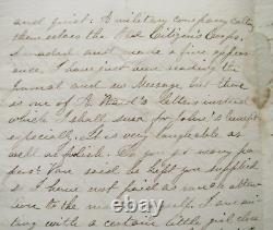 CIVIL War 4th Of July Celebration Ragmonkeys Saloons And Rail Fences Letter 1861