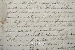 CIVIL War 4th Of July Celebration Ragmonkeys Saloons And Rail Fences Letter 1861