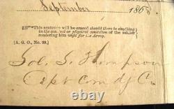 CIVIL War 5th Maryland Union Soldier Discharge Fredericksburg Virginia 1865