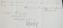 CIVIL War Allegheny County Pennsylvania Letter Re Grant At Vicksburg 1863