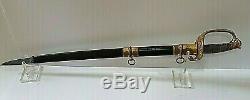 CIVIL War Ames M 1850 Foot Officer Sword Dated Inspected 1850 Delivered In 1851