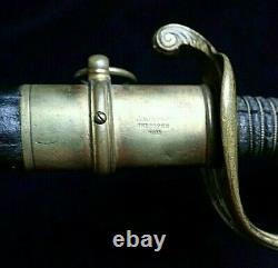 CIVIL War Ames M 1850 Foot Officer Sword Dated & Inspected In 1861 One Of 425