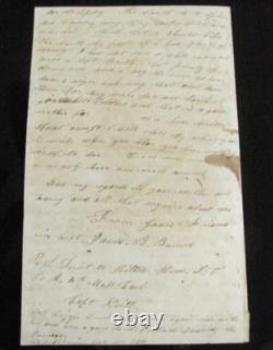 CIVIL War Andersonville Prison Pow 4th Massachusetts Cavalry Soldier Letter