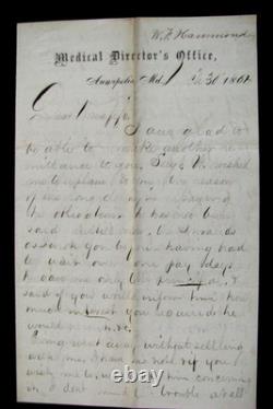 CIVIL War Annapolis Maryland Hospital Letter -full Of Wounded 1864