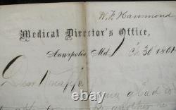 CIVIL War Annapolis Maryland Hospital Letter -full Of Wounded 1864