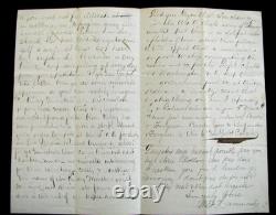 CIVIL War Annapolis Maryland Hospital Letter -full Of Wounded 1864