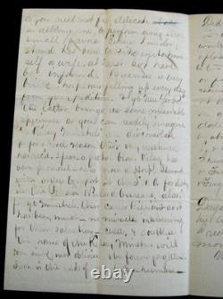 CIVIL War Annapolis Maryland Hospital Letter -full Of Wounded 1864