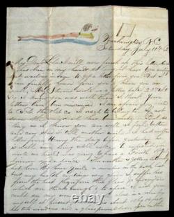 CIVIL War Art Soldier Letter Little Washington North Carolina Color Illus