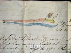 CIVIL War Art Soldier Letter Little Washington North Carolina Color Illus