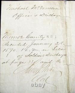 CIVIL War Battle Of Middletown Virginia 22nd New York Cavalry Discharge