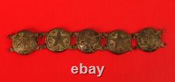 CIVIL War Brass Gilt Button Gc & Sf Bracelet Eagle Star Mourning Sweetheart