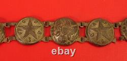 CIVIL War Brass Gilt Button Gc & Sf Bracelet Eagle Star Mourning Sweetheart