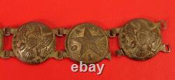 CIVIL War Brass Gilt Button Gc & Sf Bracelet Eagle Star Mourning Sweetheart