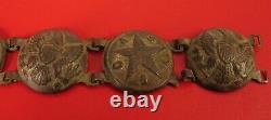 CIVIL War Brass Gilt Button Gc & Sf Bracelet Eagle Star Mourning Sweetheart