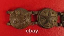 CIVIL War Brass Gilt Button Gc & Sf Bracelet Eagle Star Mourning Sweetheart