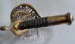 CIVIL War CIVIL War 1850 Ames Us Officers Sword Etched Blade Chicopee Mass 1861