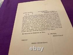 CIVIL War Chesapeake & Ohio Canal Seizure Order War Department 1862 G. O. #1833