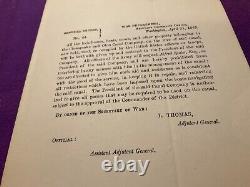 CIVIL War Chesapeake & Ohio Canal Seizure Order War Department 1862 G. O. #1833