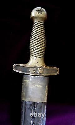 CIVIL War Cofederate E. J. Johnston Artillery Sword W Cs & Star On Guard Choctaw