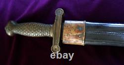 CIVIL War Cofederate Ej Johnston Or Wj MC Elroy Artillery Short Sword W Scabbard