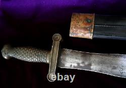 CIVIL War Cofederate Ej Johnston Or Wj MC Elroy Artillery Short Sword W Scabbard
