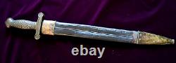 CIVIL War Cofederate Ej Johnston Or Wj MC Elroy Artillery Short Sword W Scabbard