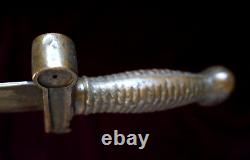 CIVIL War Cofederate Ej Johnston Or Wj MC Elroy Artillery Short Sword W Scabbard