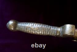 CIVIL War Cofederate Ej Johnston Or Wj MC Elroy Artillery Short Sword W Scabbard