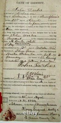 CIVIL War Colonel Kia Sgd 3th Pennslvania Cavalry Discharge 1864