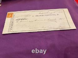 CIVIL War Colt Firearms Machinery Hartford Connecticut Receipted 1865 Tax Stamp