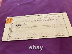 CIVIL War Colt Firearms Machinery Hartford Connecticut Receipted 1865 Tax Stamp