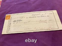 CIVIL War Colt Firearms Machinery Hartford Connecticut Receipted 1865 Tax Stamp