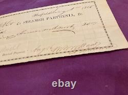 CIVIL War Colt Firearms Machinery Hartford Connecticut Receipted 1865 Tax Stamp