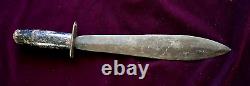 CIVIL War Confederate Bowie Knife W Csa On Wood Grip Capt N Boone