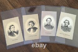 CIVIL War Confederate CDV Lot Stephens Beauregard Johnston Davis Photos