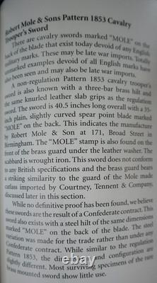 CIVIL War Confederate English Blockade Unmarked M 1853 Mole Cavalry Sword