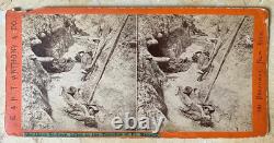 CIVIL War Confederate Ft Mahone 3rd Battle Of Petersburg Battle Photo Stereoview