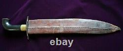 CIVIL War Confederate Large Bowie Knife Collection Of Lewis Leigh Of Virginia