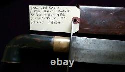 CIVIL War Confederate Large Bowie Knife Collection Of Lewis Leigh Of Virginia