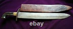 CIVIL War Confederate Large Bowie Knife Collection Of Lewis Leigh Of Virginia