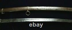 CIVIL War Confederate M 1840 Cavalry Sword With Confederate Etching On Blade