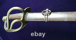 CIVIL War Confederate M 1840 Cavalry Sword With Confederate Etching On Blade