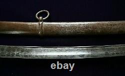 CIVIL War Confederate M 1840 Cavalry Sword With Confederate Etching On Blade