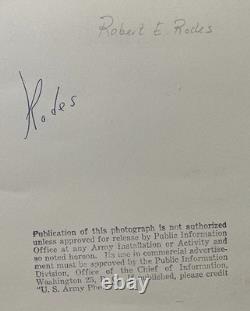 CIVIL War Confederate Maj. Gen. Robert E. Rodes Official Ww2 Us Army Photo 1943